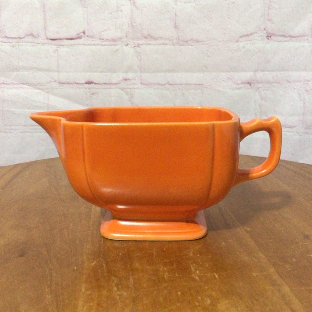 Vintage Homer Laughlin Riviera Red Creamer